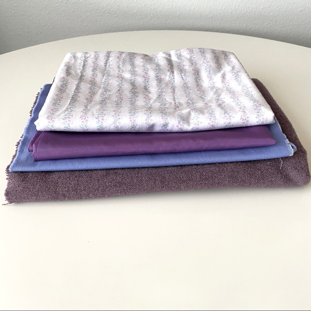 Misc fabrics, 2 pounds, purple colorway